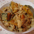 くっくのん's cooksnap of when they made かぼちゃときのこのオイマヨ炒め.