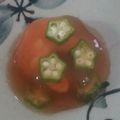 桜月❀咲良mommy's cooksnap of when they made エビとおくらの和風ゼリー寄せ.