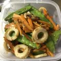 SUえむ's cooksnap of when they made 絹さやとニンジンのきんぴら.