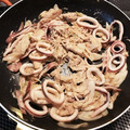 jaga92's cooksnap of when they made イカとえのきのコク旨ねぎマヨポン炒め.