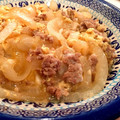 ヨシ0909's cooksnap of when they made 挽肉と玉ねぎの卵とじ.