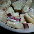 mya-.ﾟ+'s cooksnap of when they made ばななとりんご、マヨで食べよっ(∩.∩).