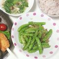 2525招き猫's cooksnap of when they made 御飯がすすむスナップえんどうのじゃこ炒め.
