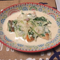 SamYamKam's cooksnap of when they made ちょっと和風★鮭とほうれん草のクリーム煮.