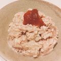 とんがりくん・ω・'s cooksnap of when they made 材料２つ！いちごジャムで。苺豆腐アイス.