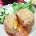 ☆kaoppe☆'s cooksnap of when they made 半熟卵入りメンチカツ.