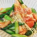 acotoco's cooksnap of when they made ✿トマトとアスパラの冷製パスタ✿.