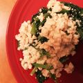 なつみにょす's cooksnap of when they made ほうれん草の白和えトースト　オリーブ風味.