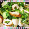Emiii28's cooksnap of when they made チンゲン菜とちくわの塩炒め.