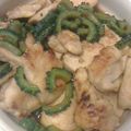けーぼう's cooksnap of when they made ゴーヤと鶏胸肉の照り焼き.