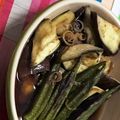 k-e-i's cooksnap of when they made グリルで簡単☆なすびとオクラの焼き浸し.