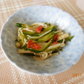 みんみ717's cooksnap of when they made あっさり1品♪エノキとキュウリの梅和え.