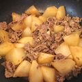 名波はるか's cooksnap of when they made 大根と牛肉のごま味噌醤油炒め.