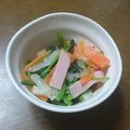 月影ルア's cooksnap of when they made 簡単☆ほうれん草と人参と大根の生ハム和え.