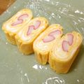 chou*'s cooksnap of when they made かにかまとスライスチーズの卵焼き～.