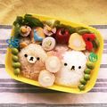 bsmiled123's cooksnap of when they made キャラ弁簡単おにぎりリラックマお弁当.