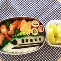 ココロココニー's cooksnap of when they made 新幹線 キャラ弁 お弁当.