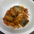 Leone0815's cooksnap of when they made 韓国人直伝❤ 秋刀魚とキムチ炒め.