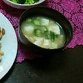 2児ママ's cooksnap of when they made 優しい味わい♡ゆし豆腐とオクラの味噌汁.