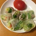 ヘルシーみちこ's cooksnap of when they made サーモンと色々野菜の生春巻き.