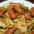 はなふあ's cooksnap of when they made キャベツとソーセージのソース炒め.