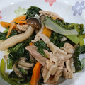 ぬくした's cooksnap of when they made 小松菜としめじと豚肉の中華炒め.