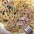 みーさり's cooksnap of when they made ズボラ男子の☆大葉香る簡単ツナパスタ.