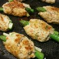 monchi”'s cooksnap of when they made アスパラのつくね巻き.