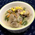 ちー（・＿・）'s cooksnap of when they made 白菜、ベーコン、舞茸のミルクスープ.