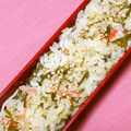 nosso's cooksnap of when they made かにかまとめかぶの炊き込みご飯.