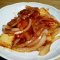 pochipurin's cooksnap of when they made 厚揚げのポークチャップ風.