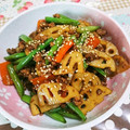 ﾋﾟﾝｸ☆ﾏｶﾛﾝ's cooksnap of when they made ☆子供も大好き！豚とれんこんのきんぴら♪.