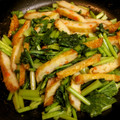 じんとっと's cooksnap of when they made 簡単節約♪カブの葉とさつま揚げのピリ辛.