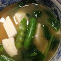 ちゃぎー's cooksnap of when they made 栄養たっぷり小松菜と豆腐のみそ汁.