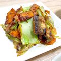 misaa24's cooksnap of when they made 回鍋肉風♪さんまとキャベツの辛味噌炒め.
