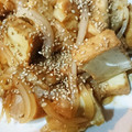たかやし's cooksnap of when they made 柔らかむね肉と厚揚げの甘辛炒め.