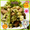 なっちゃん散歩's cooksnap of when they made スナップえんどう&ソーセージ塩味卵炒め.