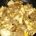 とろーるる's cooksnap of when they made 牛肉とごぼうと豆腐の甘辛煮.