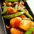 みわちえ's cooksnap of when they made スナップエンドウ＆鶏肉のチリソース♪.