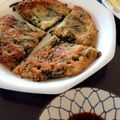 shimakiyo's cooksnap of when they made 米粉が入ったもちもち☆豚ニラチヂミ.