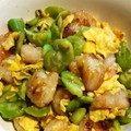 えつな's cooksnap of when they made 　そら豆と海老のシンプル塩炒め.