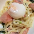 Mtut's cooksnap of when they made 簡単 うどんのカルボナーラ.