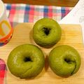 87はるか☆'s cooksnap of when they made 和菓子みたい♪抹茶小豆ベーグル.
