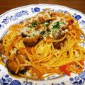 kucina's cooksnap of when they made 簡単！茄子とトマトのコンソメパスタ★.