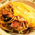 Nöööla♡'s cooksnap of when they made ほうれん草とベーコンの焼きうどん♪.