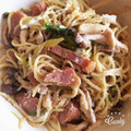 リリヰ's cooksnap of when they made 簡単！たらこマヨ焼きそば　アスパラガスと.
