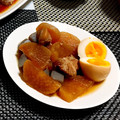 ちみお's cooksnap of when they made 大根とこんにゃくの煮物.