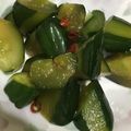 ALOHAnon's cooksnap of when they made 簡単！即席！ピリ辛きゅうりの漬物☆.