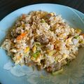 くまとりどん's cooksnap of when they made 簡単なガーリックのオイスターソース肉炒飯.