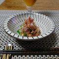 ダイナマイト漆黒's cooksnap of when they made 納豆とオクラのおかか和え.